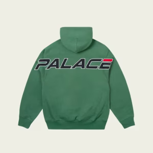Performance Hood Racey Green back view Palace hoodie