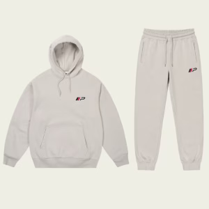 Front view of Performance Tracksuit Grey, showing sleek design and comfortable fit