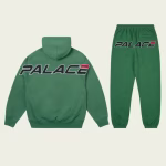 Back view of the Performance Tracksuit Racey Green