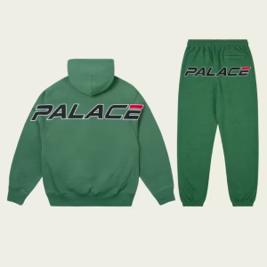Back view of the Performance Tracksuit Racey Green