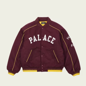 Palace Varsity Jacket burgundy burgundy front view