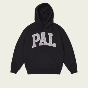 palace gap hoodie black front view