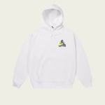 PALACE NIKE TRI SWOOSH HOODIE WHITE front view