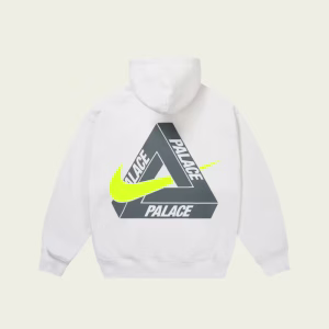 PALACE NIKE TRI SWOOSH HOODIE WHITE back view