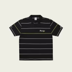 Front view of Palace Golf Polo Black by Palace Skatesboard, premium streetwear polo
