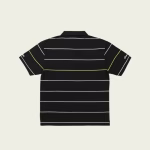 Back view of Palace Golf Polo Black by Palace Skatesboard, breathable streetwear polo