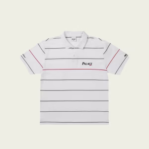 Palace Golf Polo White T-shirt front view with clean premium streetwear design