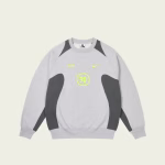 Palace Nike Total P90 Crew Sweatshirt Grey Marl front view