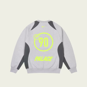 Palace Nike Total P90 Sweatshirts Grey Marl back view