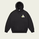 Palace Nike Tri Swoosh Hoodie Black front view