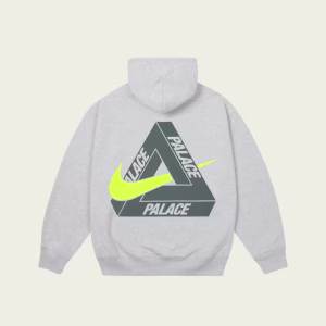 Palace Nike Tri Swoosh Hoodie Grey Marl back view