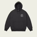 Palace Paltruvian Tri Hoodie Black front view with premium streetwear fit