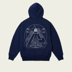 Palace Paltruvian Tri Hoodie Navy back view graphic hoodie design