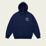 Palace Paltruvian Tri Hoodie Navy front view premium streetwear hoodie