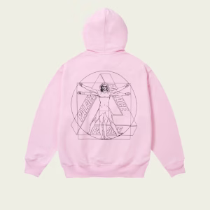 Palace Paltruvian Tri Hoodie Pink back view streetwear hoodie design