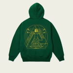 Palace Paltruvian Tri Hoodie Racey Green back view with signature graphic design