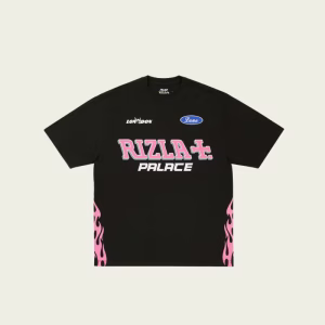 Palace Rizla T-Shirt Black front graphic premium streetwear cotton tee