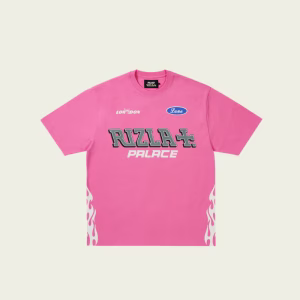 Palace Rizla T-Shirt Pink front view premium streetwear graphic tee