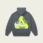 palace nike tri swoosh hoodie charcoal back view