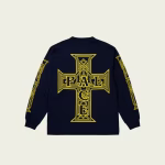 Palace Y So Cross Longsleeve Black back view graphic streetwear long sleeve tee